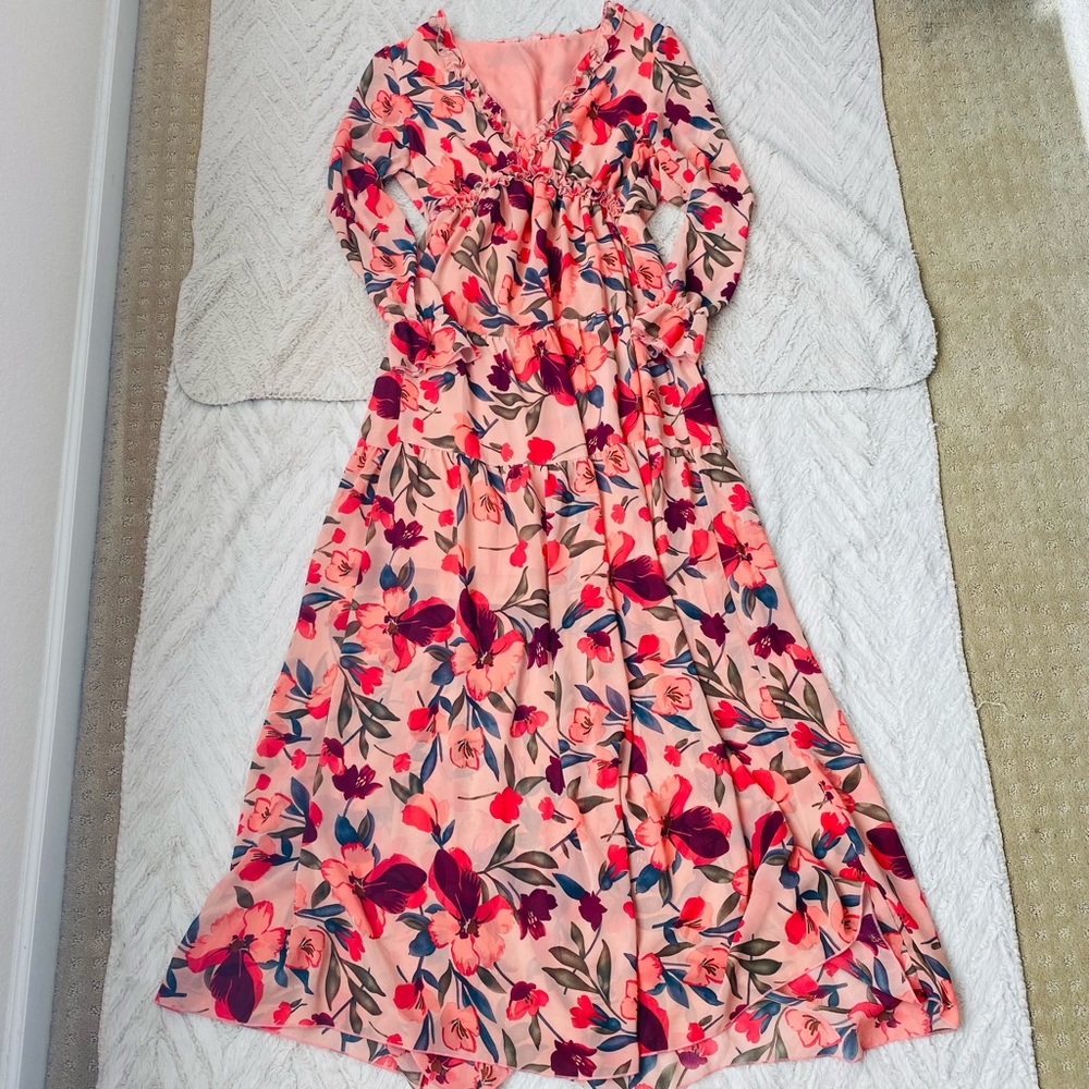 Pink Floral Maxi